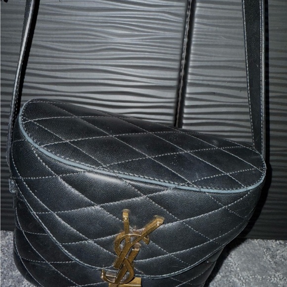 YSL June quilted black leather crossbody bag authentic‎ - Picture 7 of 13
